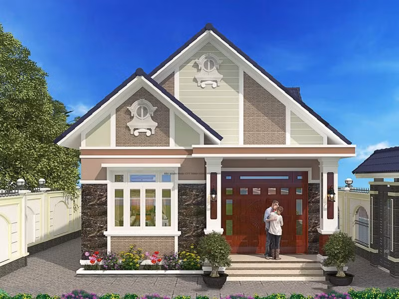 Mau nha cap 4 mai Thai 8x12m tho mong va tinh te-Hinh-2