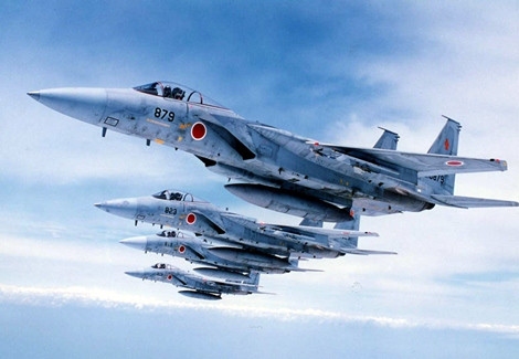 Một phi đội máy bay chiến đấu F-15j của Nhật Bản.