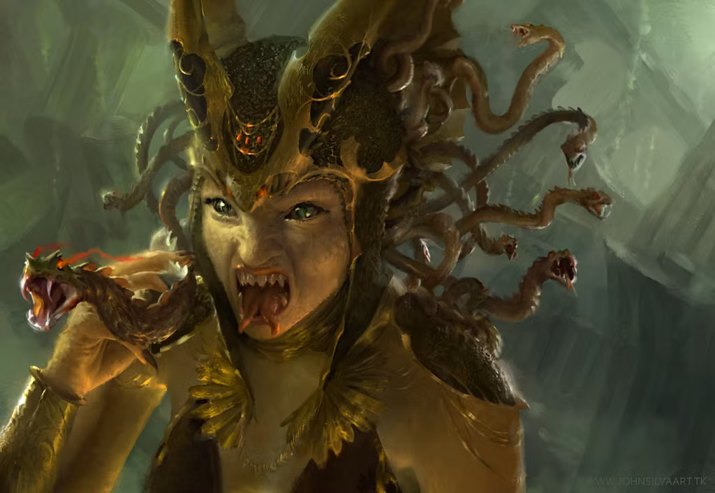 Gorgon, quái vật với những xúc tu hình rắn mọc ra trên đầu của thần thoại Hy Lạp cũng được cho là lấy cảm hứng từ loài bạch tuộc. Ảnh: John Silva.