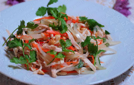  Ngày tết bạn có thể lại nộm su hào chua ngọt.