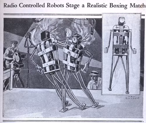 Anh em nhà Veronda, California đã sáng chế ra hai robot quyền Anh điều khiển bằng sóng vô tuyến ngắn với những động tác đấu hết sức chuyên nghiệp và mạnh mẽ.