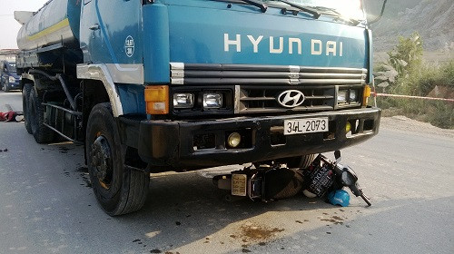 Hiện trường vụ tai nạn.