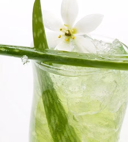 Nước ép lô hội. Lô hội có tác dụng giải độc cơ thể, hỗ trợ tiêu hóa vì thế sẽ rất tốt cho những ai hay gặp vấn đề nóng trong, nổi mụn. Lô hội tăng cường hệ thống miễn dịch cho cơ thể, tăng cường tuần hoàn máu, tăng cường can xi và các axit amin vì thế giúp da sáng hồng hơn.