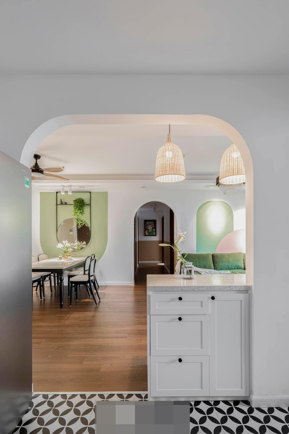 Căn hộ xanh bơ dịu dàng, đường nét thiết kế bắt mắt ảnh 7