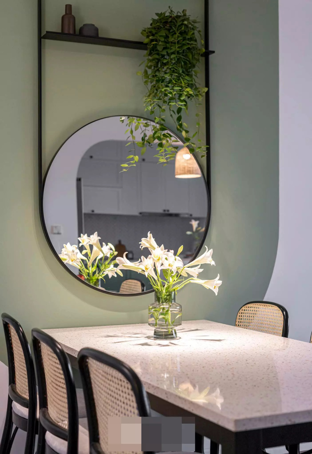 Căn hộ xanh bơ dịu dàng, đường nét thiết kế bắt mắt ảnh 5