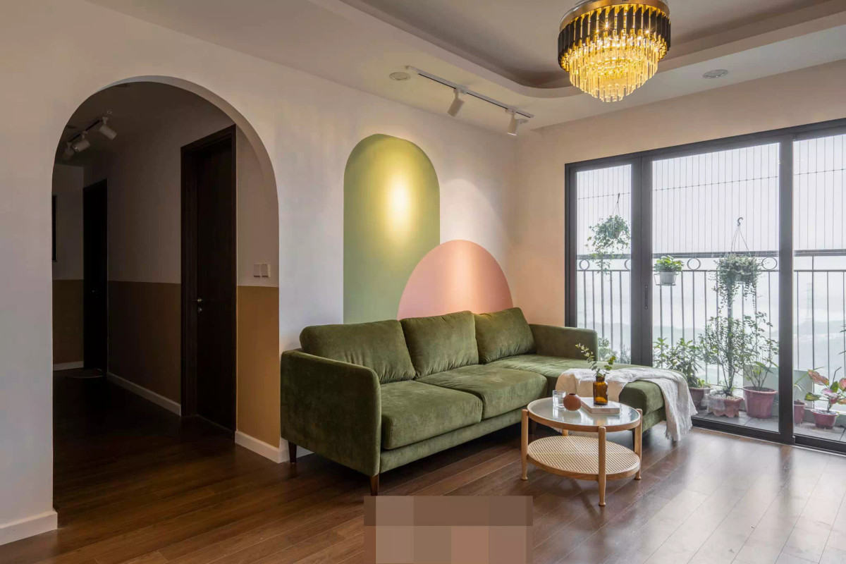 Căn hộ xanh bơ dịu dàng, đường nét thiết kế bắt mắt ảnh 2