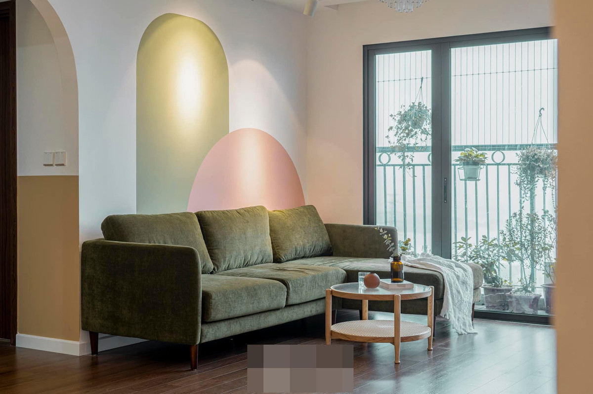 Căn hộ xanh bơ dịu dàng, đường nét thiết kế bắt mắt ảnh 1