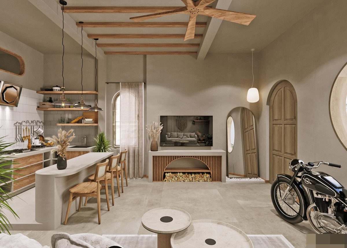 Ngoi nha 24 nam noi bat giua pho sau cai tao theo phong cach Wabi Sabi-Hinh-3