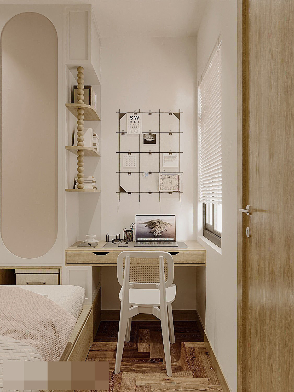 Can ho phong cach Japandi mau vang go day xao xuyen-Hinh-11