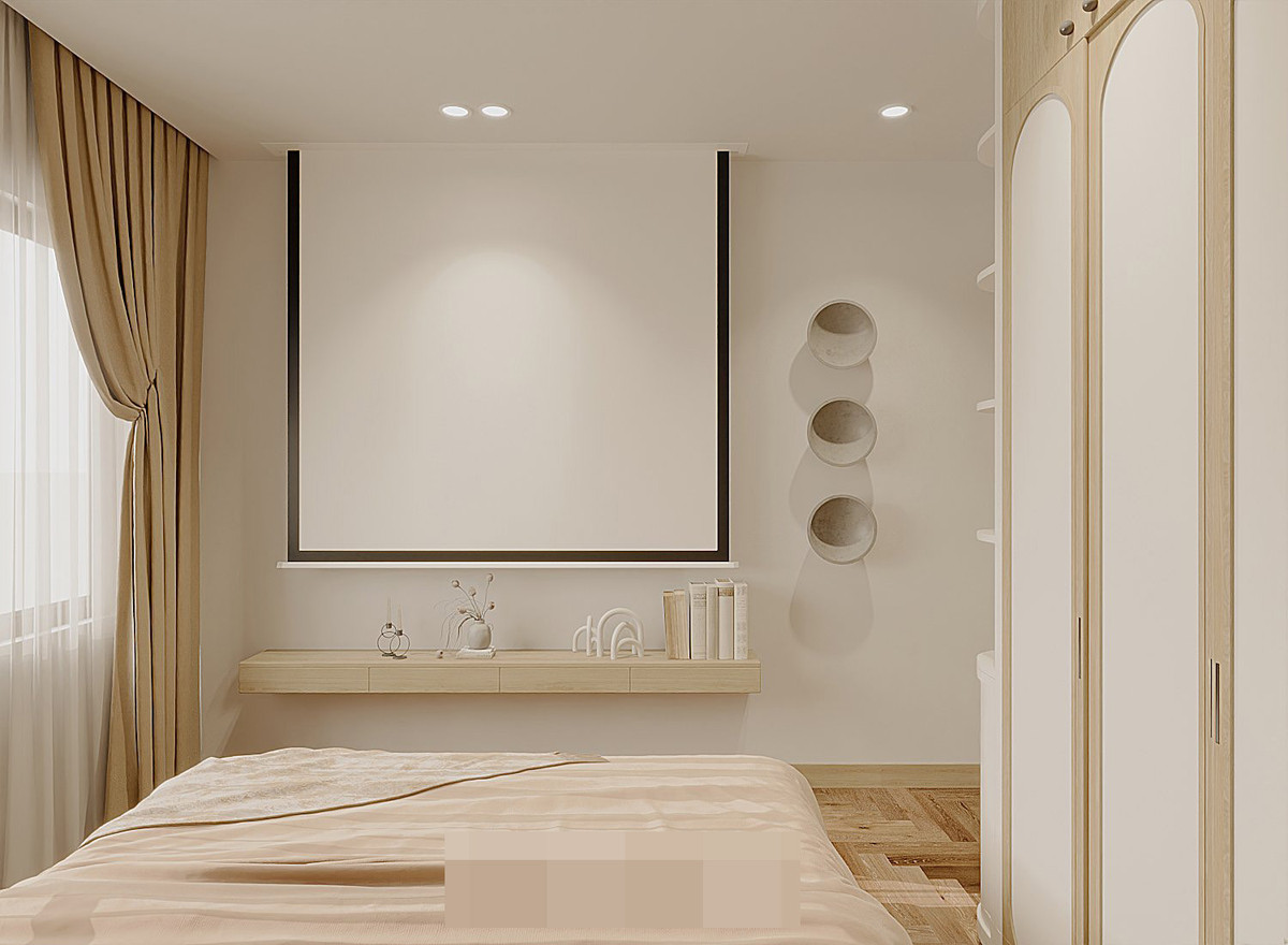 Can ho phong cach Japandi mau vang go day xao xuyen-Hinh-10