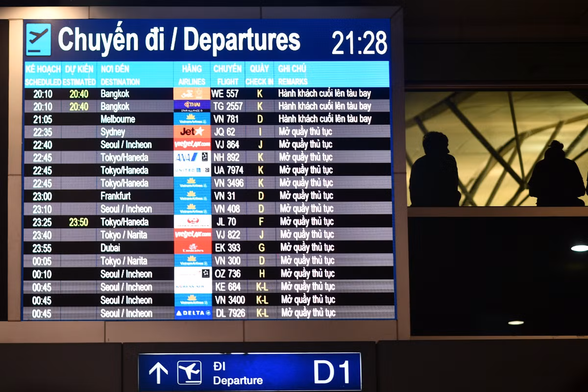 Trong ngày 3/7, ga quốc tế sân bay Tân Sơn Nhất có khoảng 170 chuyến bay quốc tế với 82 chuyến đến và 88 chuyến đi.