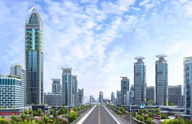 Mới đây, Triều Tiên đã chính thức khởi công xây dựng một khu phố mới gồm những tòa nhà chọc trời ở Bình Nhưỡng.