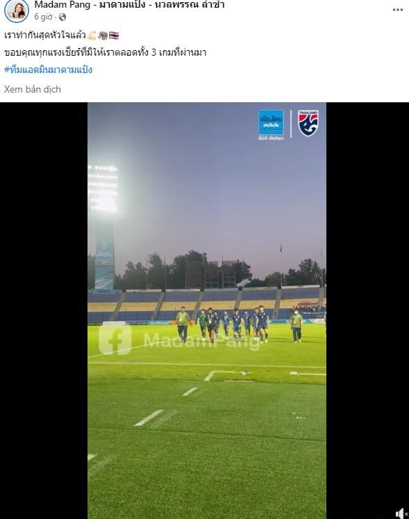 Madam Pang noi gi khi U23 Thai Lan phai 