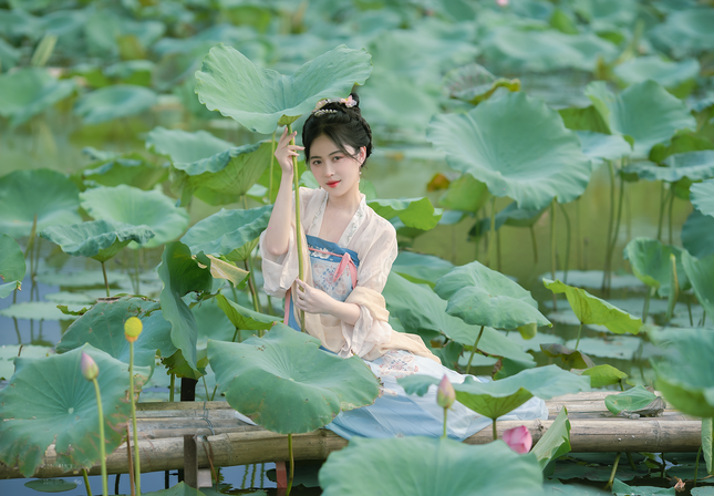 "Tiểu tiên nữ" với bộ ảnh bên hoa sen khiến cộng đồng mạng dậy sóng ảnh 4