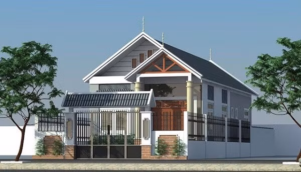 Nhà ống 1 tầng 5x20m chuẩn tỉ lệ vàng, sân vườn như chốn nghỉ dưỡng ảnh 1