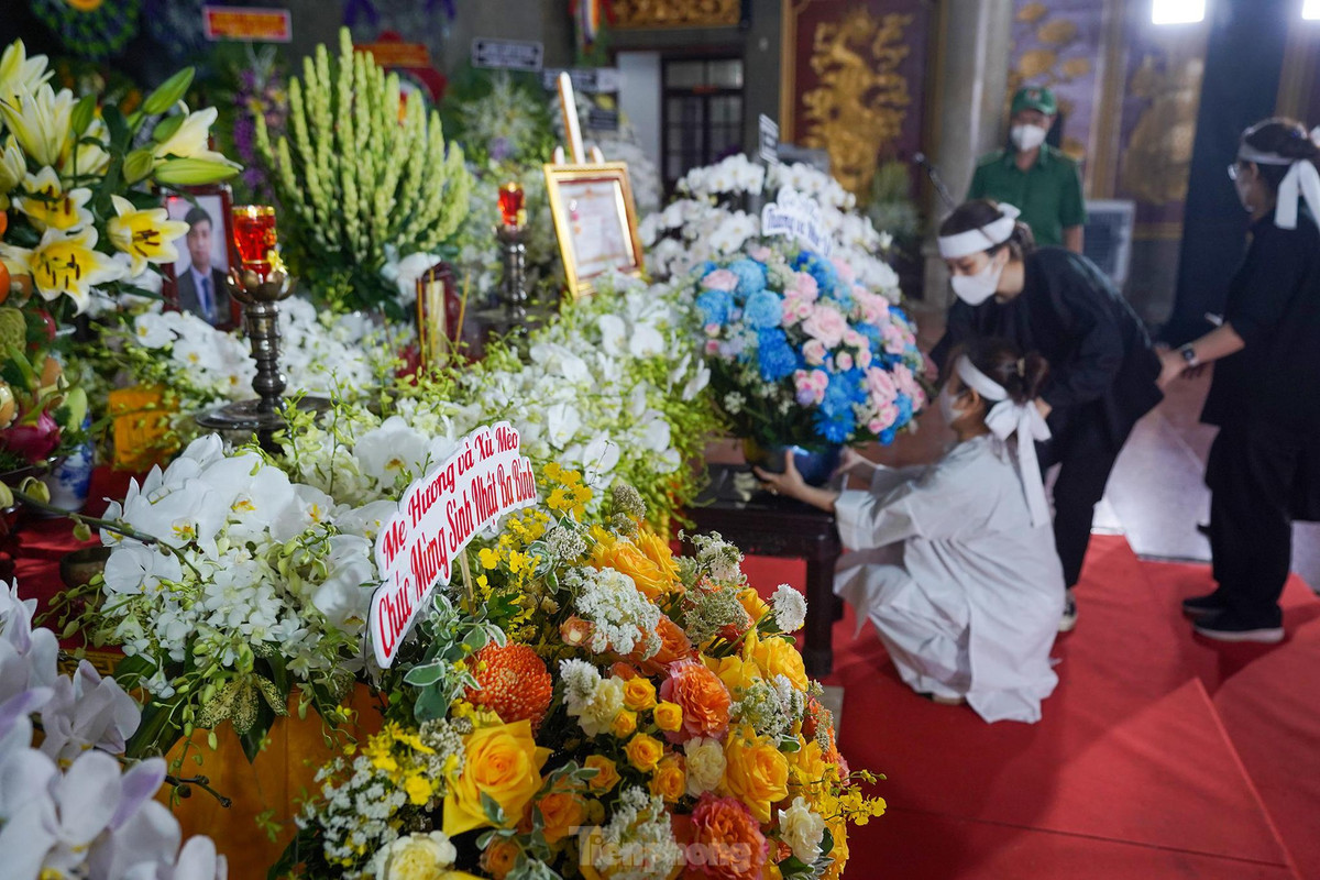 Người thân và gia đình của đồng chí Lê Hoà Bình chuẩn bị hai chậu hoa đặc biệt, đủ sắc màu, đặt phía trước linh cữu, bên cạnh những vòng hoa trắng để "mừng sinh nhật" khiến những ai có mặt tại lễ viếng cũng bùi ngùi, xúc động.