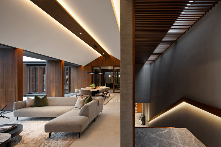 Khu vực tiếp khách - ăn uống được thiết kế theo quy hoạch mở với các yếu tố xuyên suốt để mọi người có thể phóng tầm nhìn ra xung quanh.