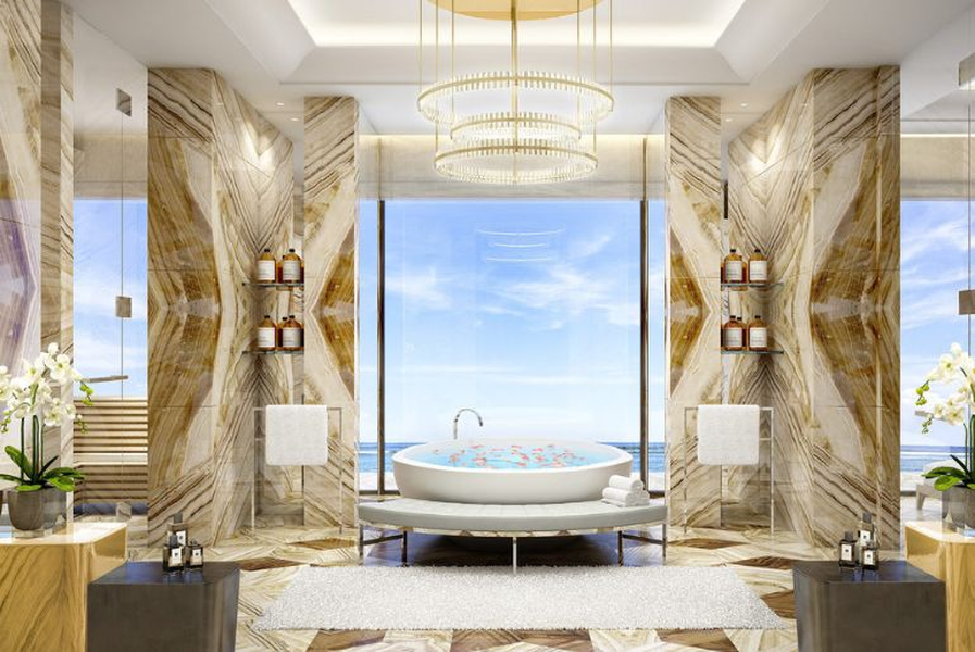 Đối với những du khách siêu giàu có thể chọn nghỉ dưỡng tại căn hộ có 4 phòng ngủ và 2 tầng với kích thước khoảng 1100m2. Ảnh: Curlytales.