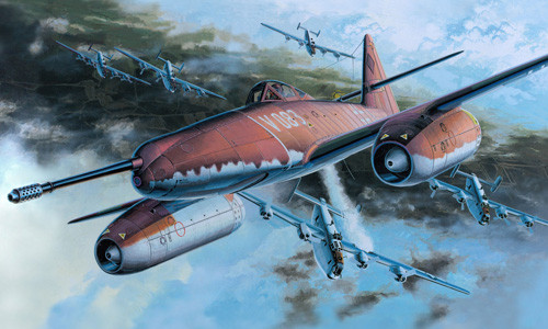 Tiêm kích phản lực đầu tiên trên thế giới Me 262 khiến máy bay chiến đấu Mỹ "bó tay".