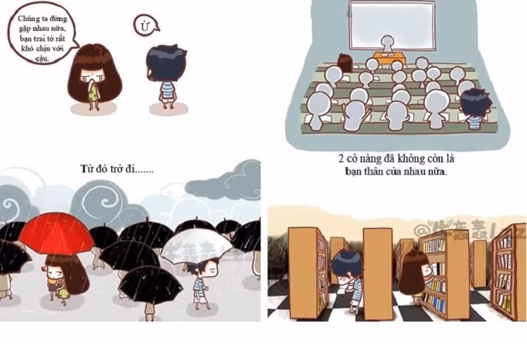 Tóc ngắn chấp nhận "biến mất" để cuộc sống của Tóc dài được yên ổn, để người Tóc ngắn yêu không bị tổn thương. Trải qua nhiều biến cố... Tóc dài - Tóc ngắn từ chỗ là bạn thân, nay phải cố gắng không nhìn mặt nhau.