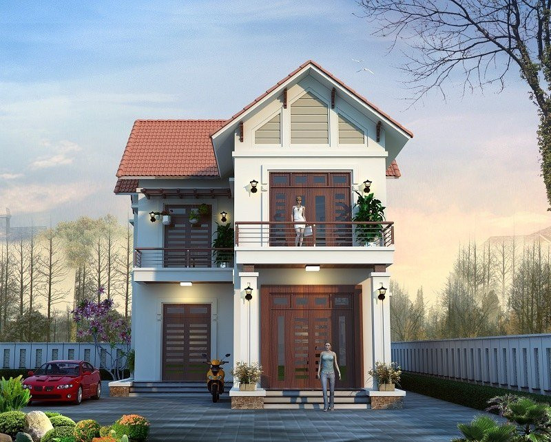 10 mẫu nhà mái thái 2 tầng đẹp không tì vết, phong cách hiện đại - Hình 2 10 mau nha mai thai 2 tang dep khong ti vet, phong cach hien dai-Hinh-2