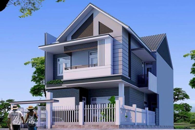 10 mẫu nhà mái thái 2 tầng đẹp không tì vết, phong cách hiện đại - Hình 7 10 mau nha mai thai 2 tang dep khong ti vet, phong cach hien dai-Hinh-7