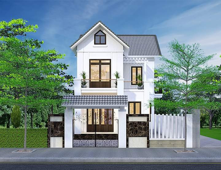 10 mẫu nhà mái thái 2 tầng đẹp không tì vết, phong cách hiện đại - Hình 9 10 mau nha mai thai 2 tang dep khong ti vet, phong cach hien dai-Hinh-9