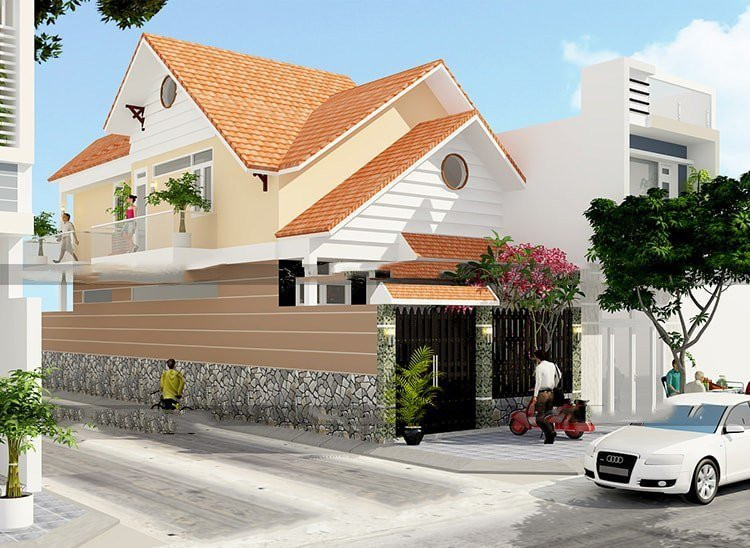 10 mẫu nhà mái thái 2 tầng đẹp không tì vết, phong cách hiện đại - Hình 4 10 mau nha mai thai 2 tang dep khong ti vet, phong cach hien dai-Hinh-4