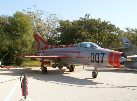 Chiếc MiG-21 tại bảo tàng Israel ngày nay.