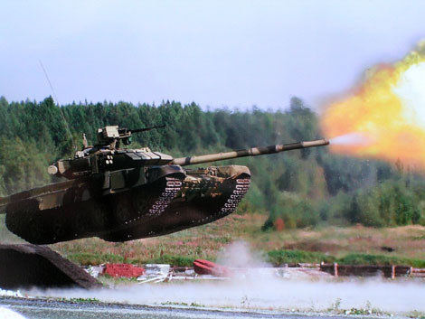 T-90 vừa bay vừa bắn.