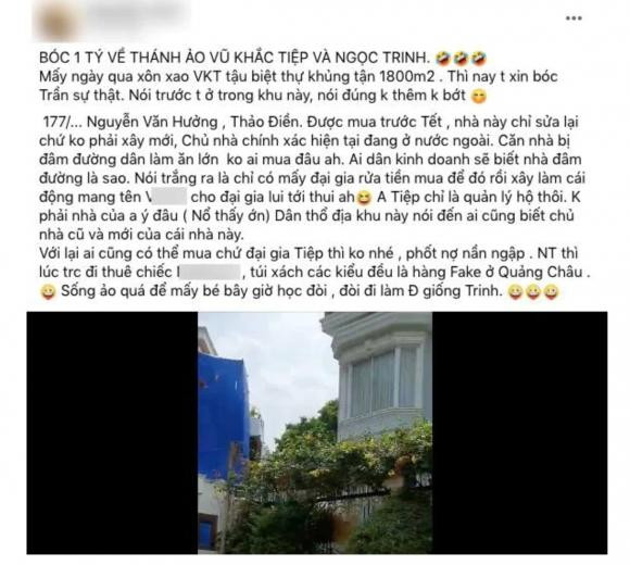 Bi to muon biet thu song ao, Vu Khac Tiep dap tra cuc sau sac