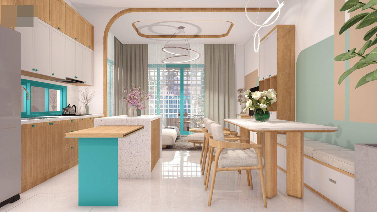 Nha pho nghe thuat, cau thang uon luon nhu song, noi that thu hut moi anh nhin-Hinh-13