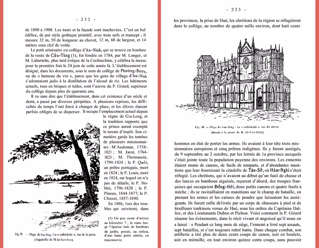 Hình ảnh nhà thờ Di Loan xuất hiện trên một ấn phẩm của Pháp phát hành năm 1921. Ảnh tư liệu.