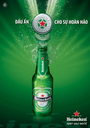 Chai Heineken với nhãn giấy bạc và nắp khắc nổi mang tính đột phá làm tôn thêm đẳng cấp của Heineken, tạo diện mạo khác biệt và tươi mới về tính thượng hạng, truyền cảm hứng trải nghiệm sáng tạo đến người tiêu dùng ngay cả trước khi mở nắp.