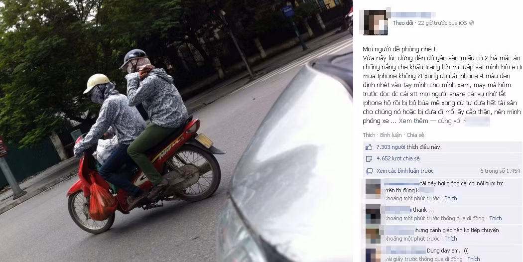 Đoạn cảnh báo được nickname Andrew Bao đăng tải hôm qua, trong trang Facebook của mình. Đoạn cảnh báo được nickname Andrew Bao đăng tải hôm qua, trong trang Facebook của mình.