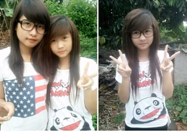 Bức ảnh "Ngố Thư" chụp cùng chị gái, thu hút tới hàng nghìn lượt like trên mạng.