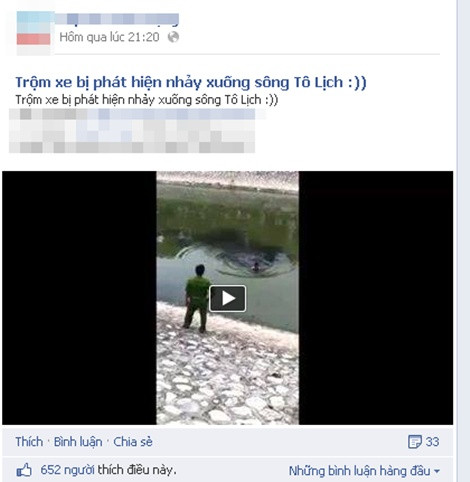 Clip xuất hiện trên một Fanpage của Facbook ngày hôm nay (24/7)