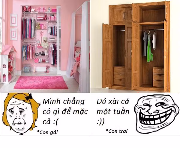 Sự khác biệt giữa con trai và con gái.