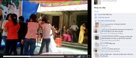 Clip xuất hiện trên cộng đồng mạng Facebook hôm thứ 2 (29/7)