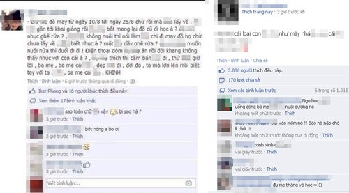 Dòng status của nam sinh "Bo Xinh Tưi VN" đang gây phẫn nộ trên cộng đồng mạng.