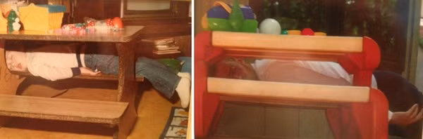 Ngủ dưới gầm bàn