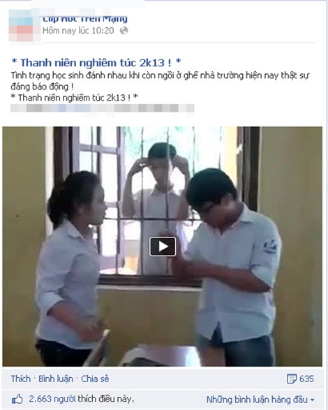 Xuất hiện trên một Fanpage của Facebook ngày hôm nay, đoạn clip đang thu hút sự chú ý của hàng nghìn thành viên mạng.