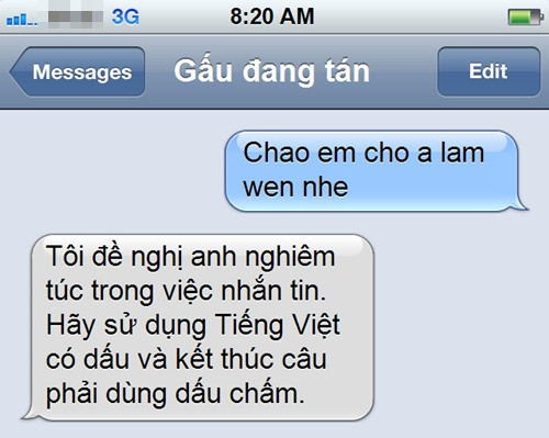 Yêu cầu phải nghiêm túc