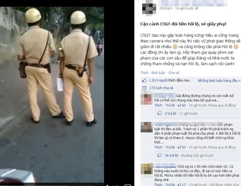 Clip xuất hiện trên một Fanpage của Facebook ngày hôm qua. (Ảnh chụp từ Facebook) Clip xuất hiện trên một Fanpage của Facebook ngày hôm qua. (Ảnh chụp từ Facebook)