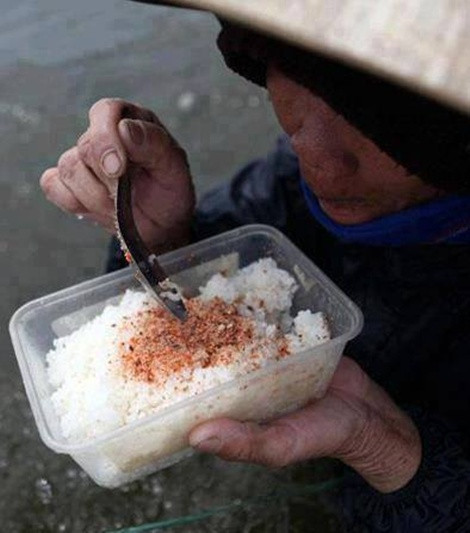 "Mẹ ăn cơm trắng muối mặn Cơm ngon canh ngọt mẹ dành cho con..."