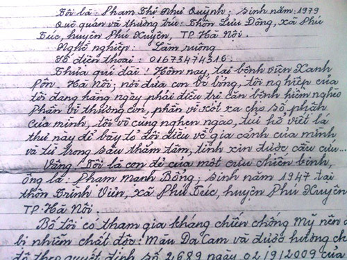 Bức tâm thư của chị Quỳnh