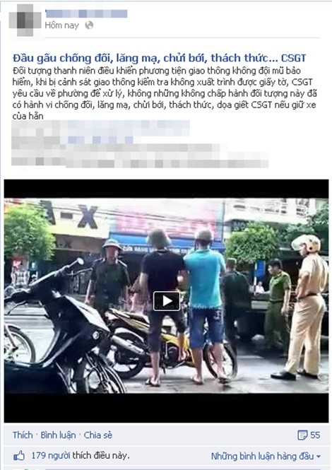 Đoạn clip xuất hiện trên cộng đồng mạng Facebook