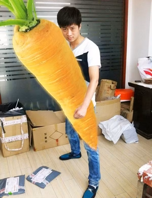 Anh chàng này có lẽ rất yêu thích cà rốt?