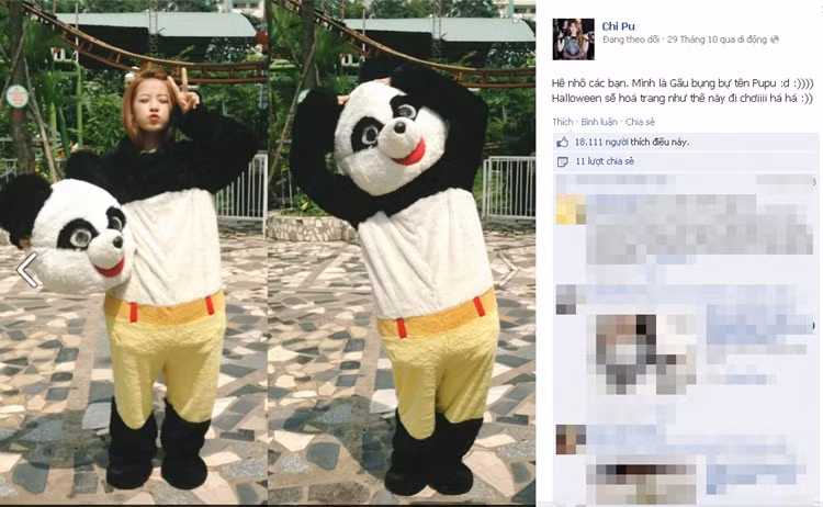 Chi Pu cực kỳ dễ thương trong trang phục gấu trúc.