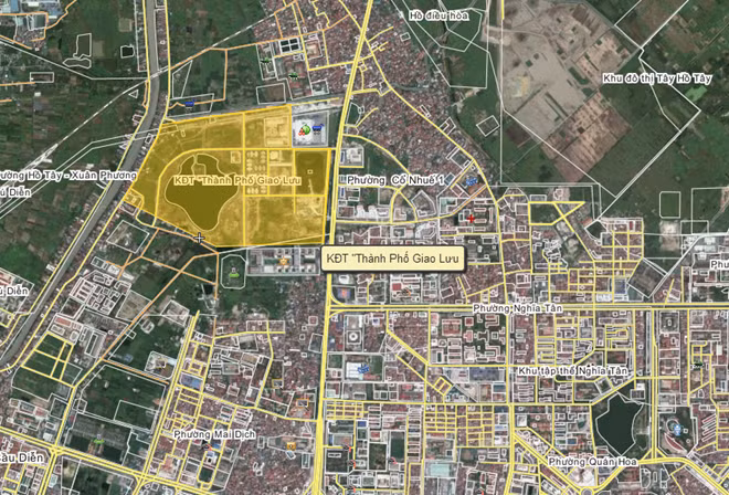 Quy mô: Tổng diện tích 953.337m2, đất đơn vị ở chiếm 452.725m2, gồm đất công cộng, hành chính 6.599m2; đất trường học, nhà trẻ 55.605m2; đất đường giao thông, bãi đỗ xe 130.000m2; đất cây xanh 30.307m2 và đất xây dựng nhà ở 229.592m2; đáp ứng quy mô dân số dự kiến khoảng 12.000 người.